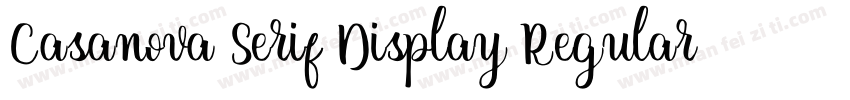 Casanova Serif Display Regular字体转换